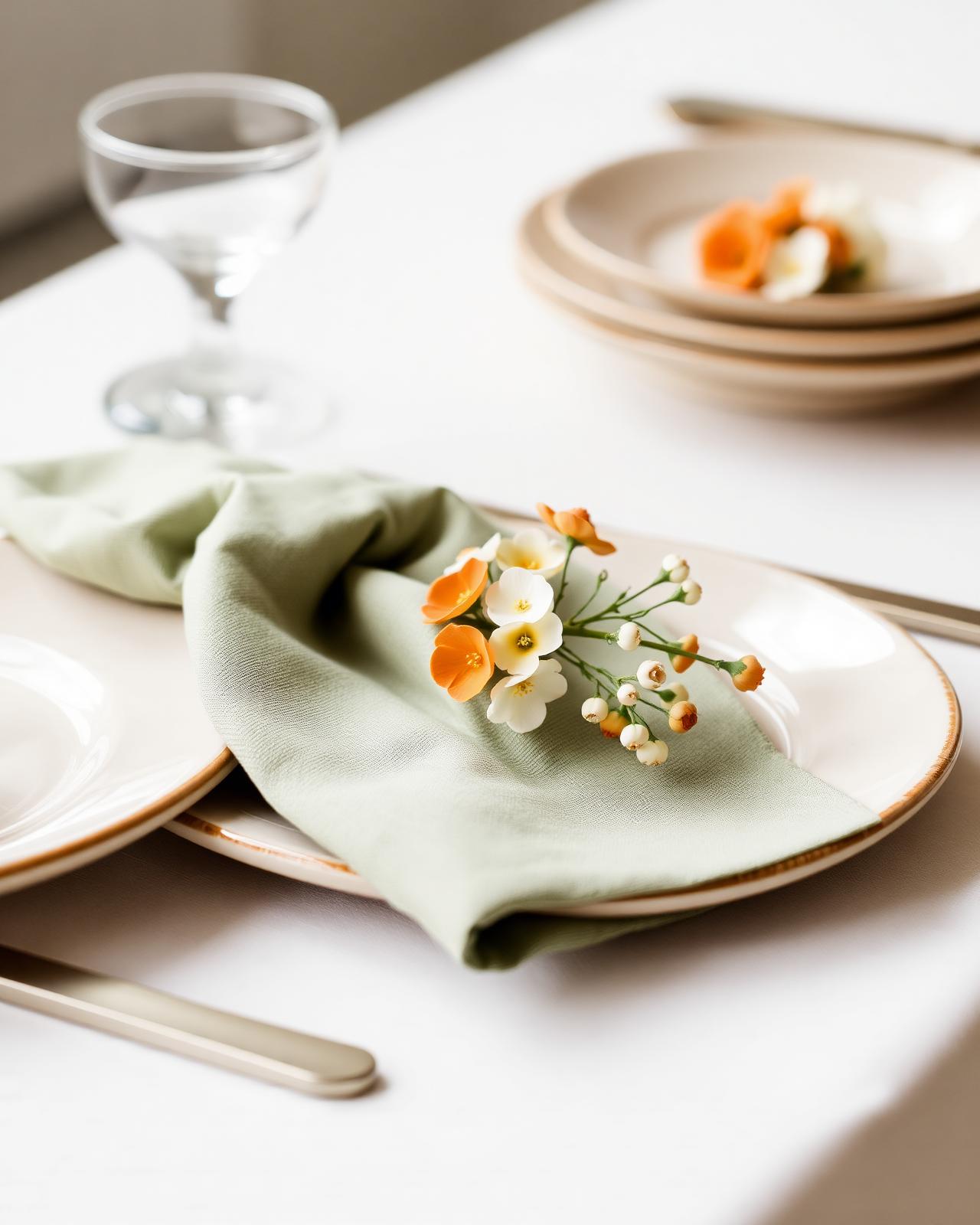 Détail d'une table dressée